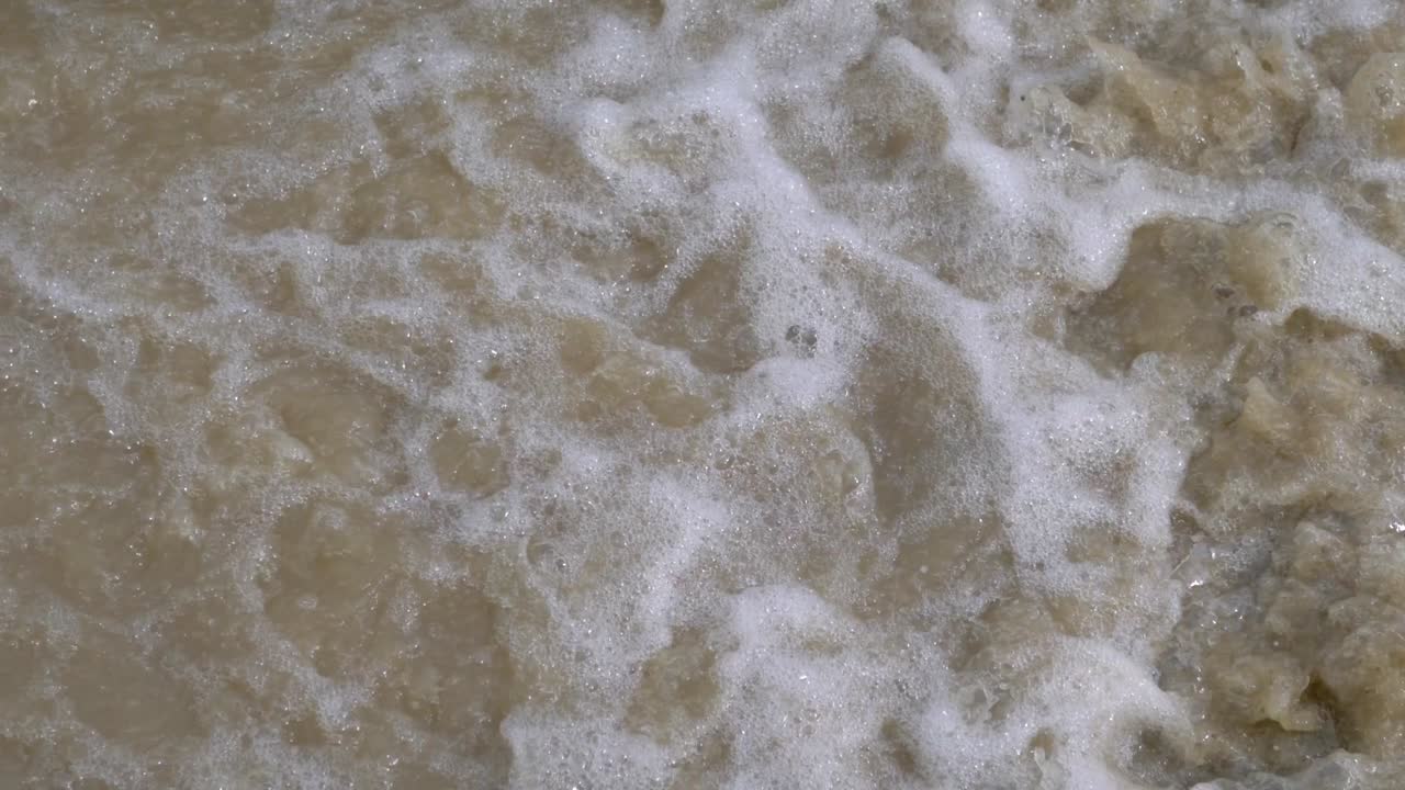 Waste water at sewage treatment plant.