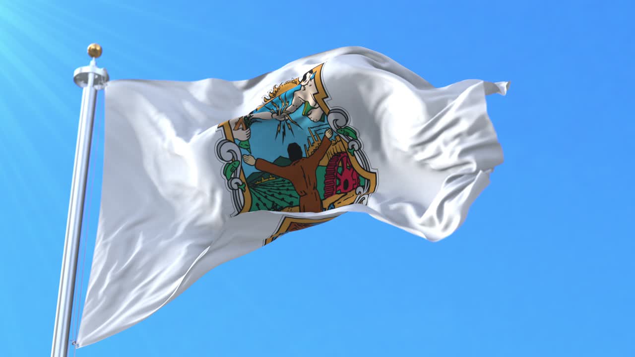 la bandera de california, méxico. el bucle de la baja.