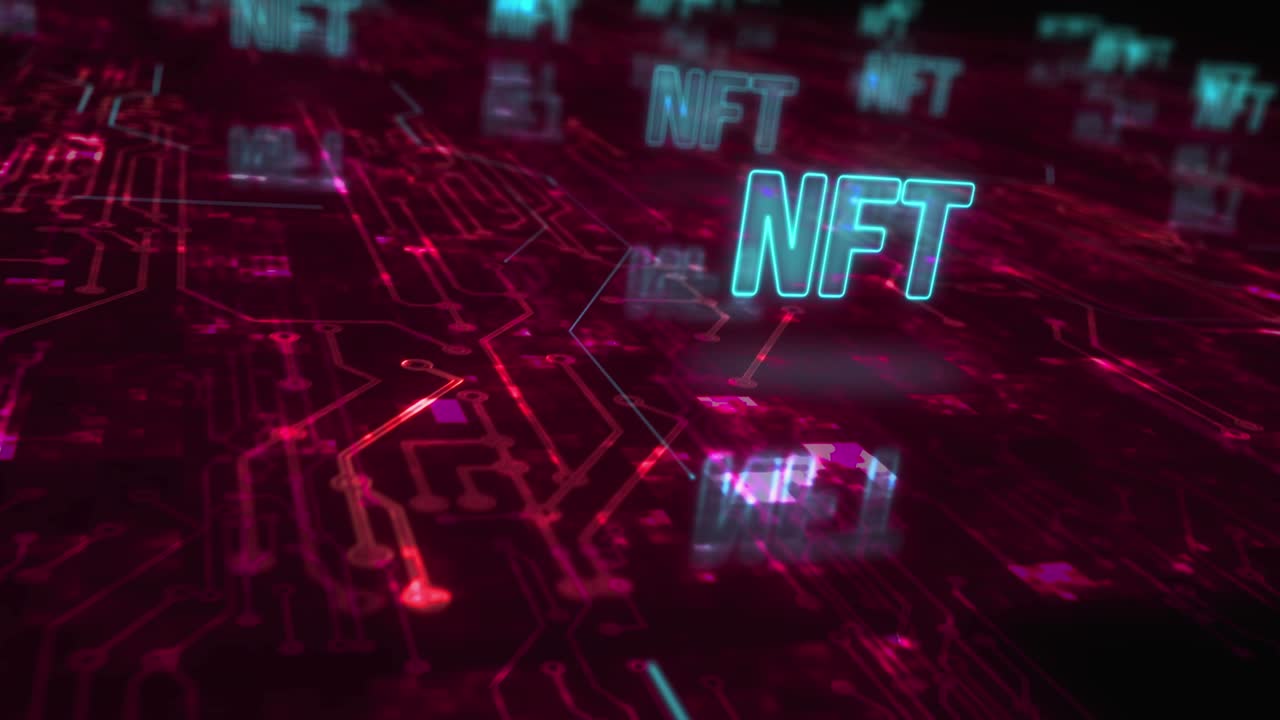 el concepto de ciclo cibernético de los símbolos de tokens no fungibles de nft