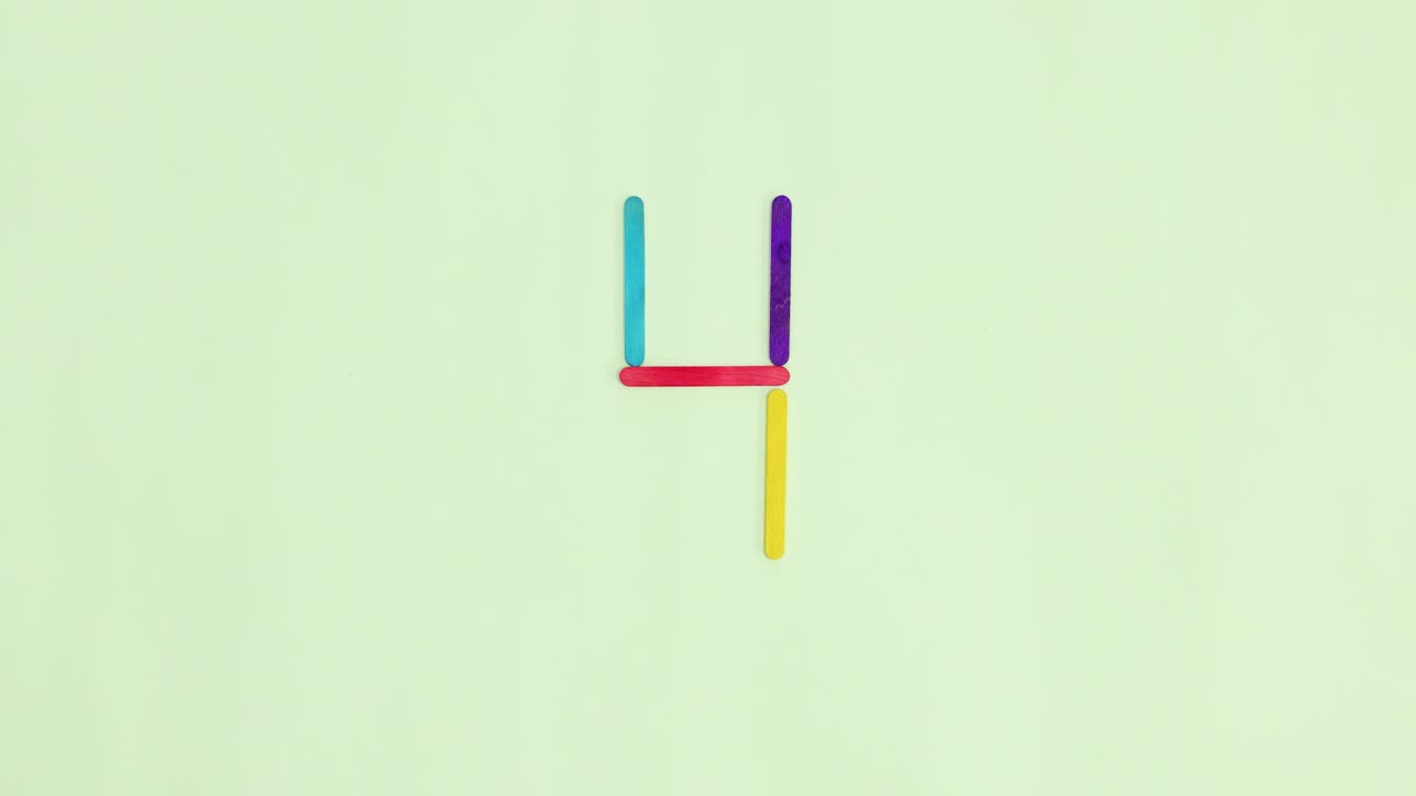 10에서 0까지 카운트 스 모션 플래트 레이