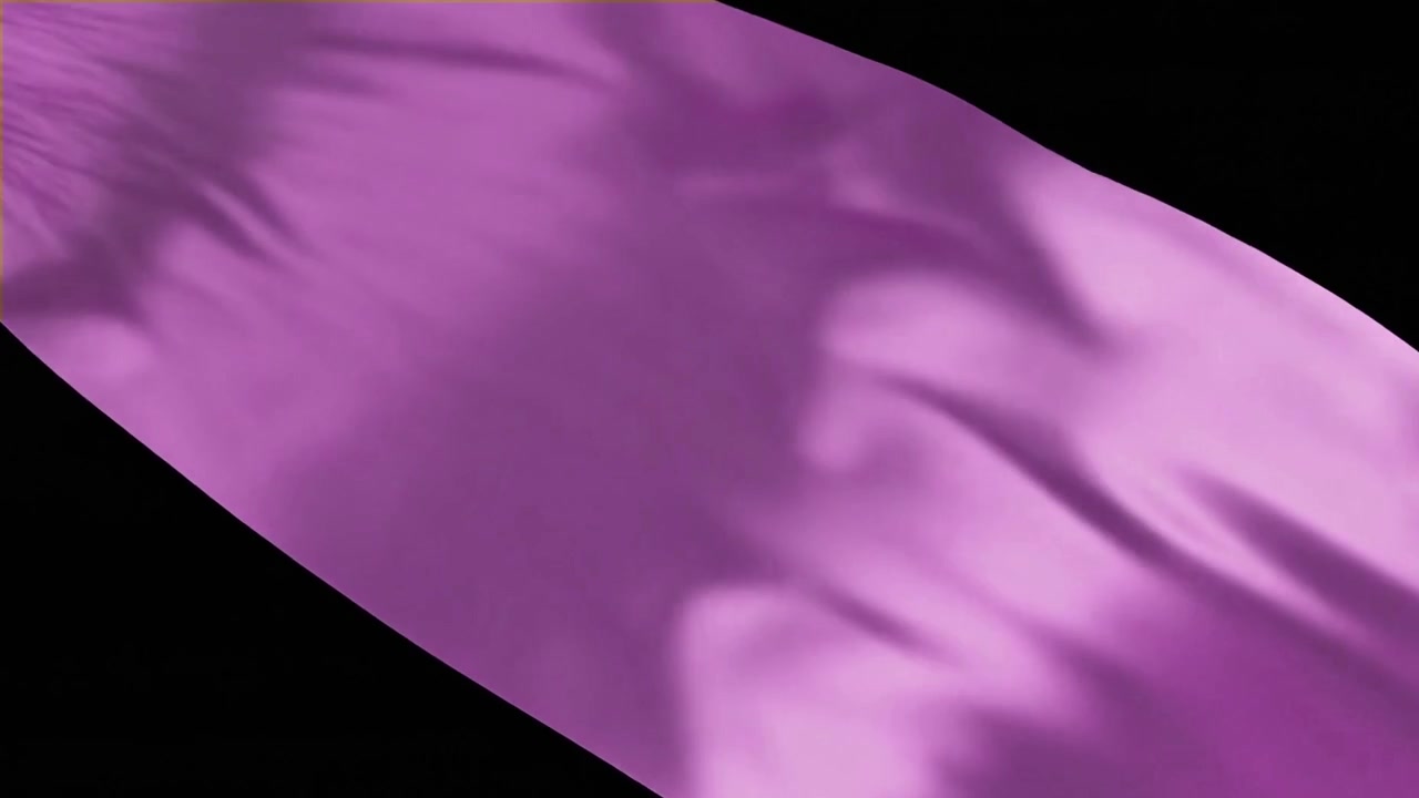 Flowing Purple Silk Fabric Moving in the Wind