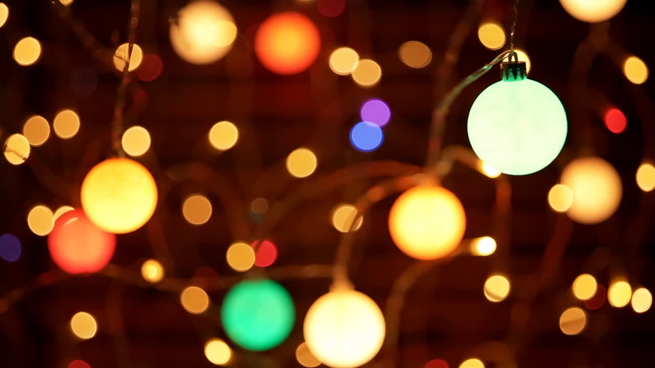 Decoração de luzes de Natal coloridas
