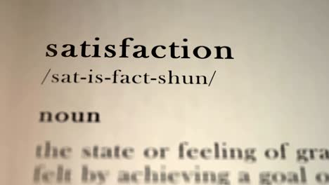 satisfaction definition