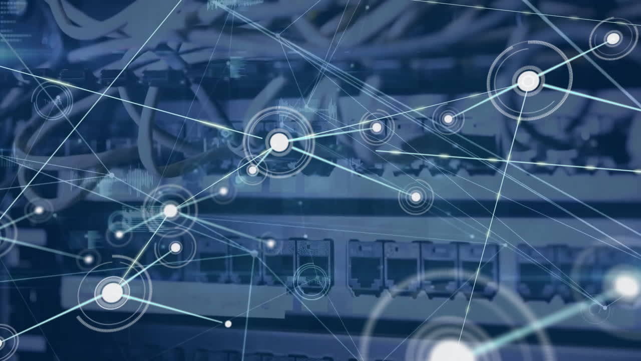 Animation of network of connections over computer server