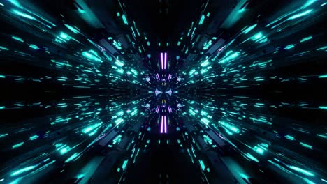 immerse yourself in a mesmerizing digital landscape filled with vibrant light trails and shimmering colors. the visual experience takes place in a simulated futuristic space environment, where bright neon blues and purples create a dynamic sense of movement. each pulse and flash of light gives the f