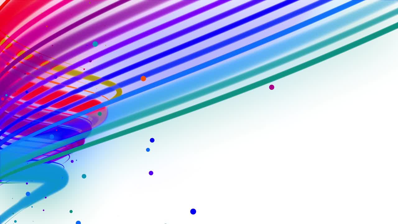 líneas onduladas multicolores o cinta de hermosas rayas vuelan en el aire, suavemente oscilación y onda en fondo blanco. 3d abstracto bucleado fondo creativo 4k con luma mate.