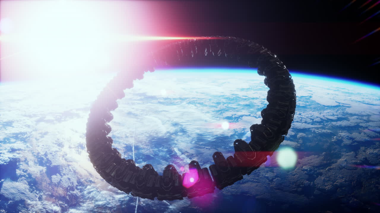 지구 근처의 외계인 모체선 nasa에 의해 제공 된 요소