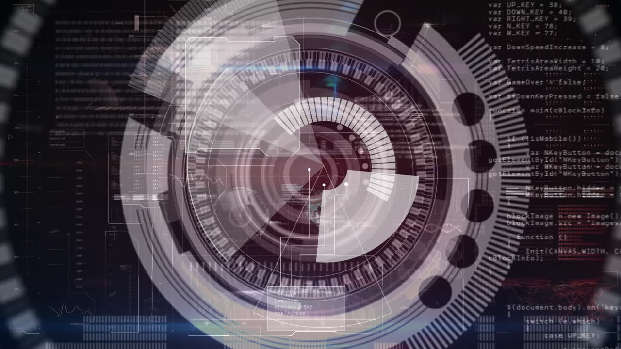 animación del escaneo del alcance sobre el procesamiento de datos