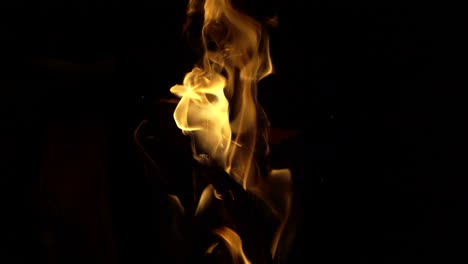 leña quemándose en la chimenea.