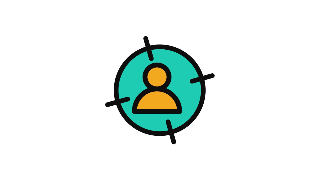 Animated Person Icon in Target Symbol