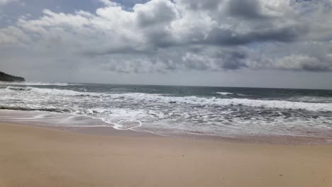 indian ocean tropical beach soft sand cloudy skyline landscape south asia sri lanka