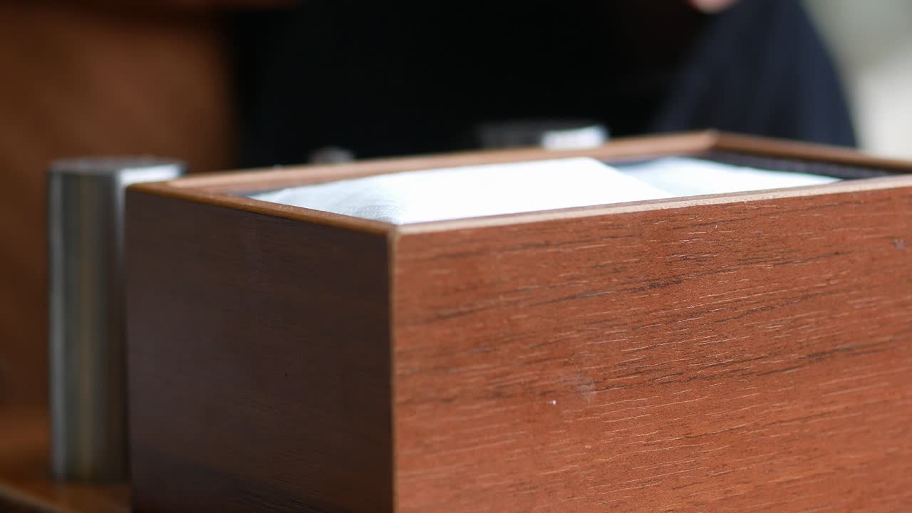 Wooden Tissue Box with Tissues