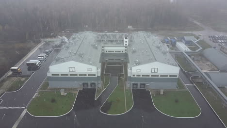 industrial facility area aerial view