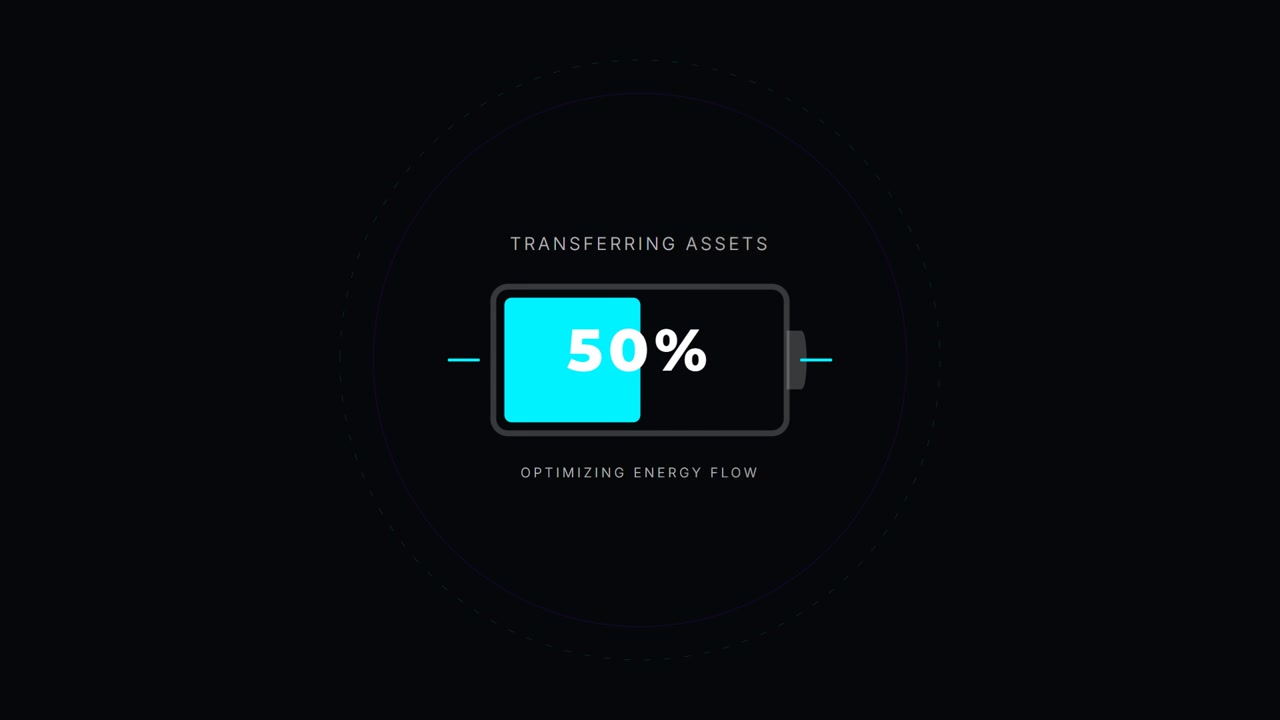 Digital Battery Charging Progress Bar Animation
