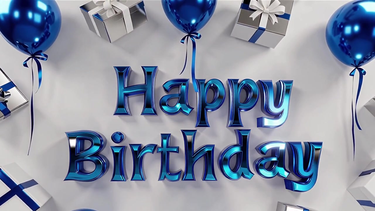 Sfondo di compleanno con palloncini e regali