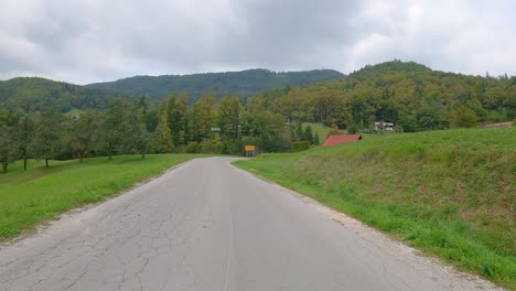 Driving-on-country-road.-FPV