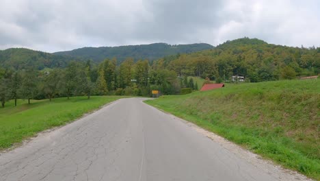 driving on country road. fpv