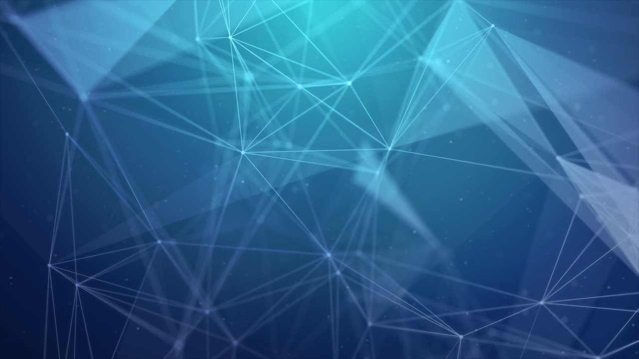 229 dark blue geometric abstract connected line and dots seamless loop background scientific concept