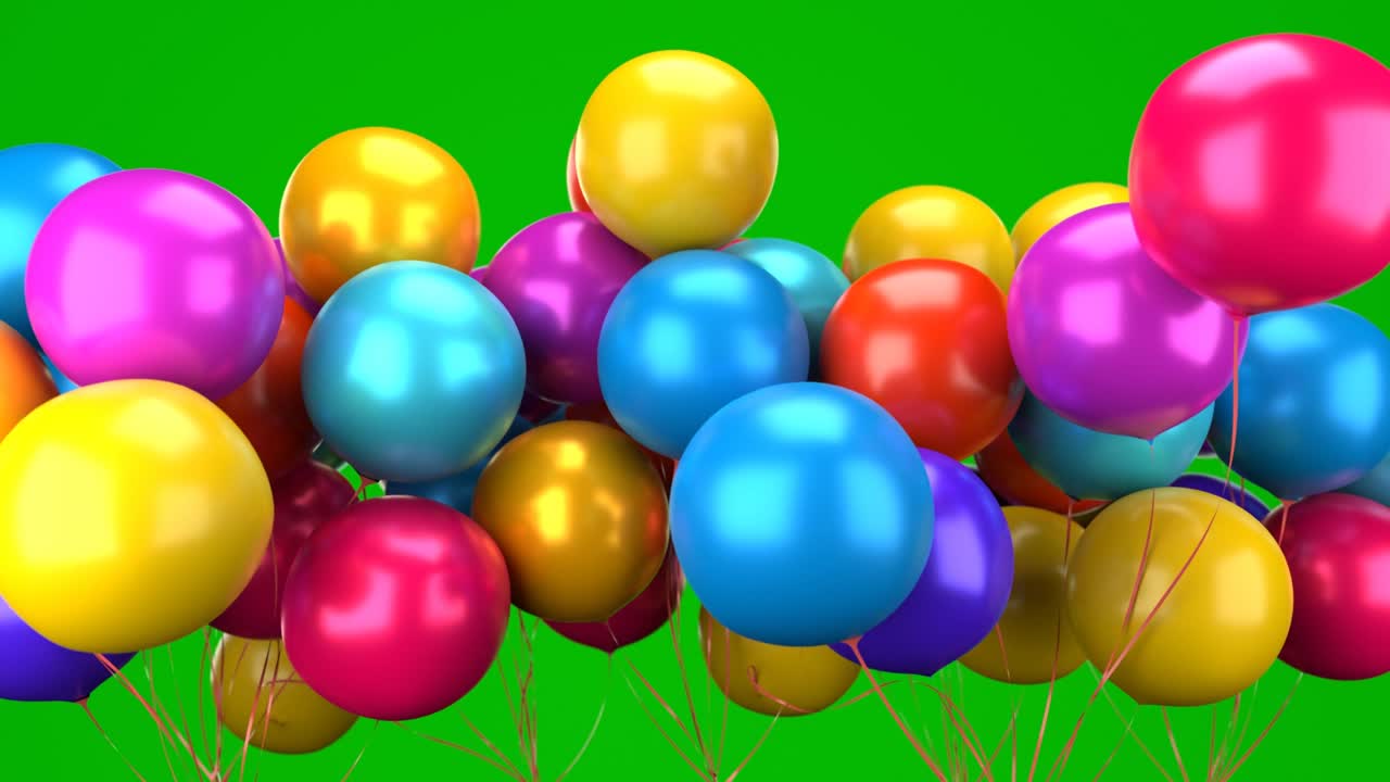 los globos festivos.