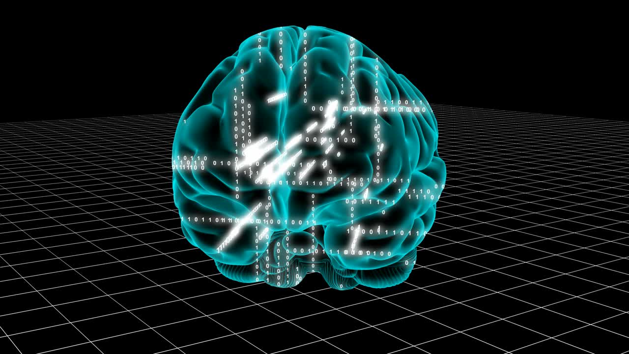 Human brain working like a computer.