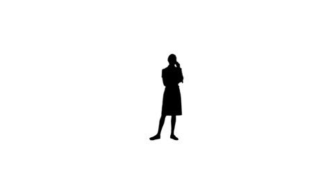 silhouette woman having a conversation on the phone