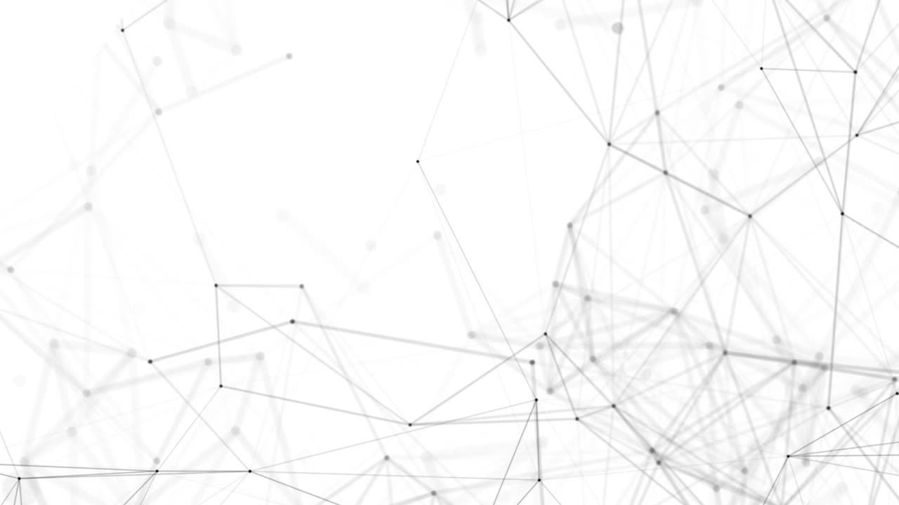 Plexus fantasy abstract technology. Abstract geometric background with moving lines, dots and triangles. Science. Medicine and technology. Loop animations