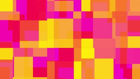 animation of red, pink, orange and yellow rectangles moving and changing