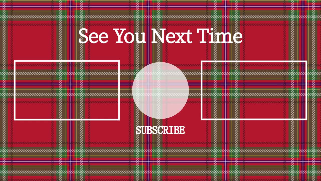 플레이드 체커드 엔드 카드 엔딩 스크린 모션 그래픽