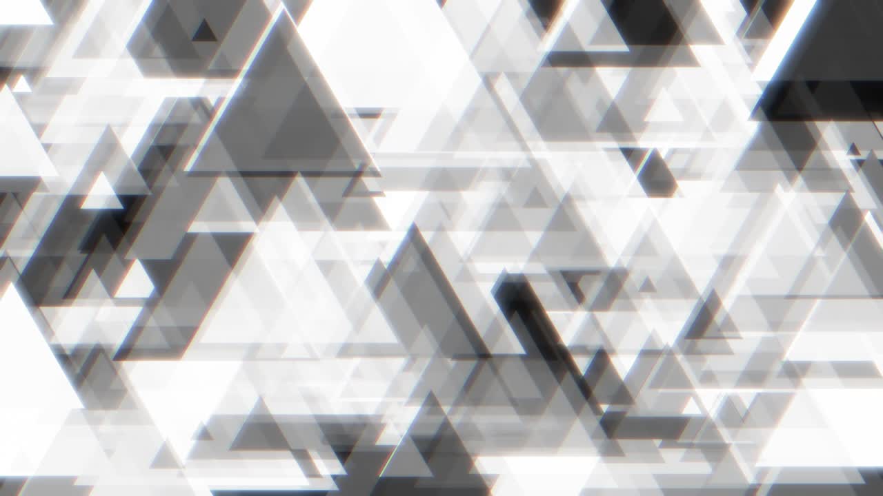 bucle de fondo de mosaico en forma de triángulo monocromático abstracto