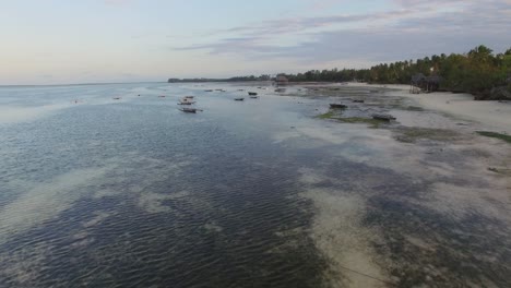 Aerial:-The-eastern-part-of-Zanzibar-during-low-tide-and-sunset