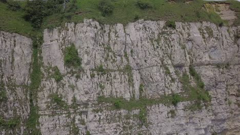 high rock face in switzerland