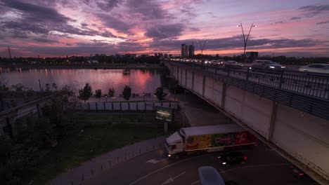 el lapso de tiempo desde el día a la noche de belgrado