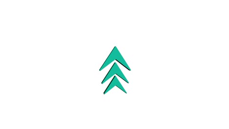 botón de animación de deslizamiento 3d. iconos de aplicaciones y redes sociales, deslizamiento hacia arriba para publicidad. flechas de desplazamiento de redes sociales. animación de video 4k con canal alfa