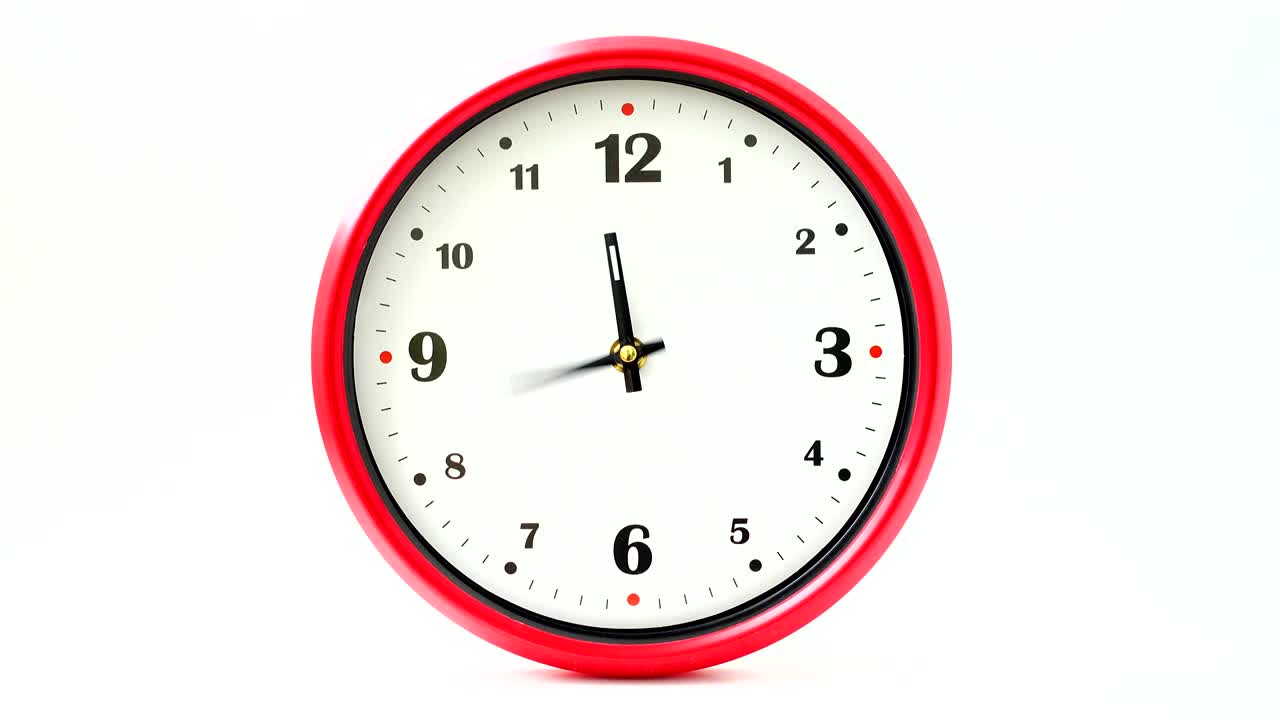 disparo de horas. lapso de tiempo. la manilla de la hora hace toda una revolución.