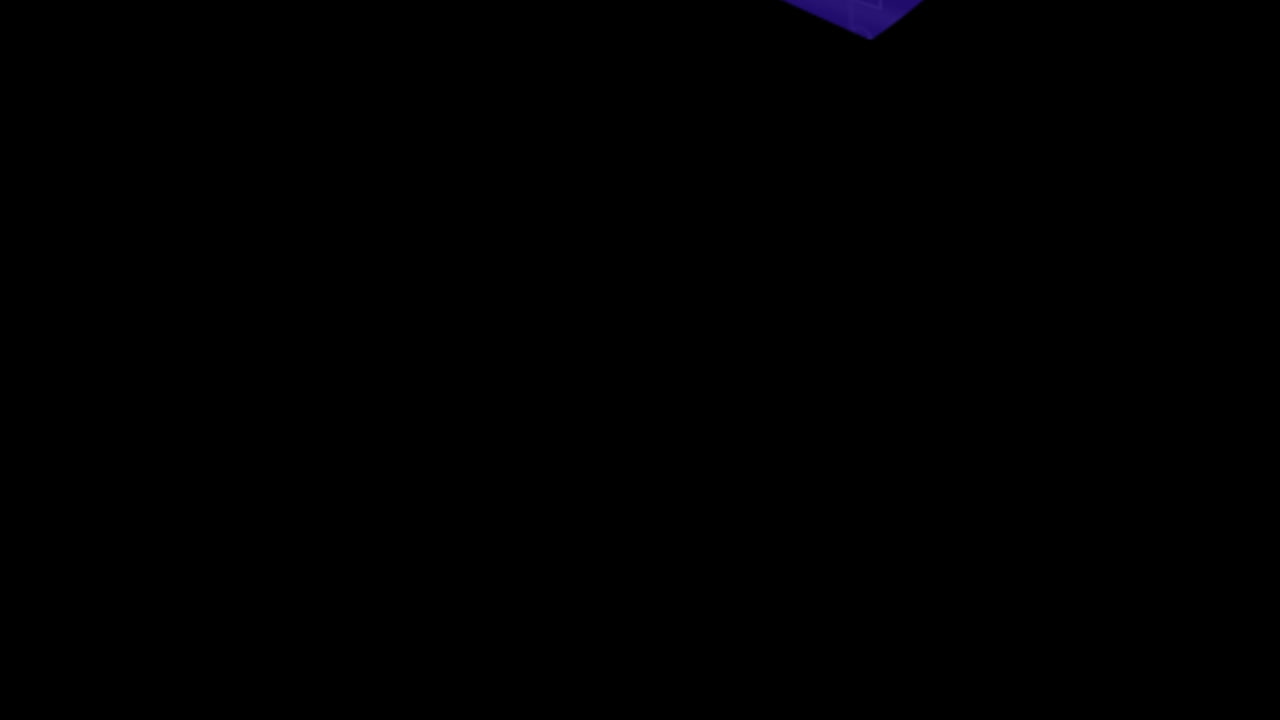 Animation of moving shapes over black background