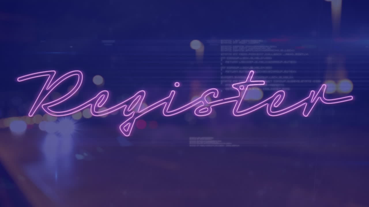 데이터 처리 및 도시 풍경에 대한 텍스트 등록의 애니메이션