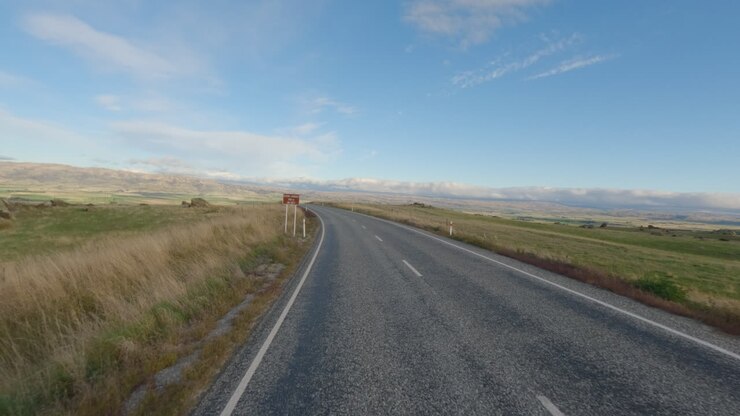 Guida panoramica su autostrada nel South Otago, Nuova Zelanda
