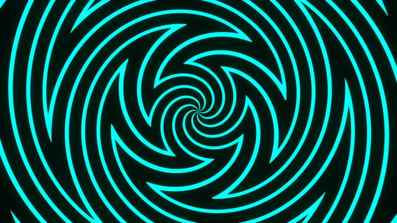 un fondo de círculos giratorios de color menta vj bucle