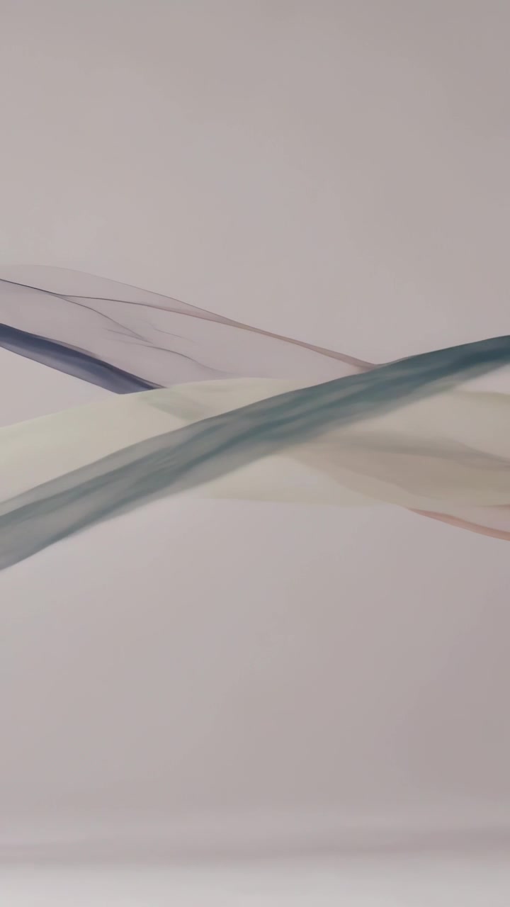 Vertical video: Projector starting causing ribbon bands sliding across beige wall with white trim