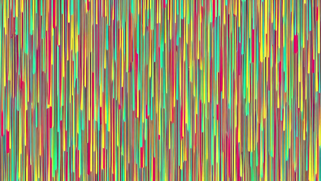 Rainbow-colored lines repeating pattern, in abstract background, with lines, from a neutral perspective perspective, with red, yellow accents, and vibrant abstract mood, nearby objects.