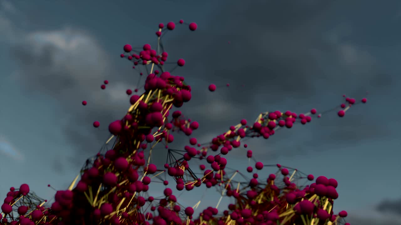 conexiones moleculares abstractas.