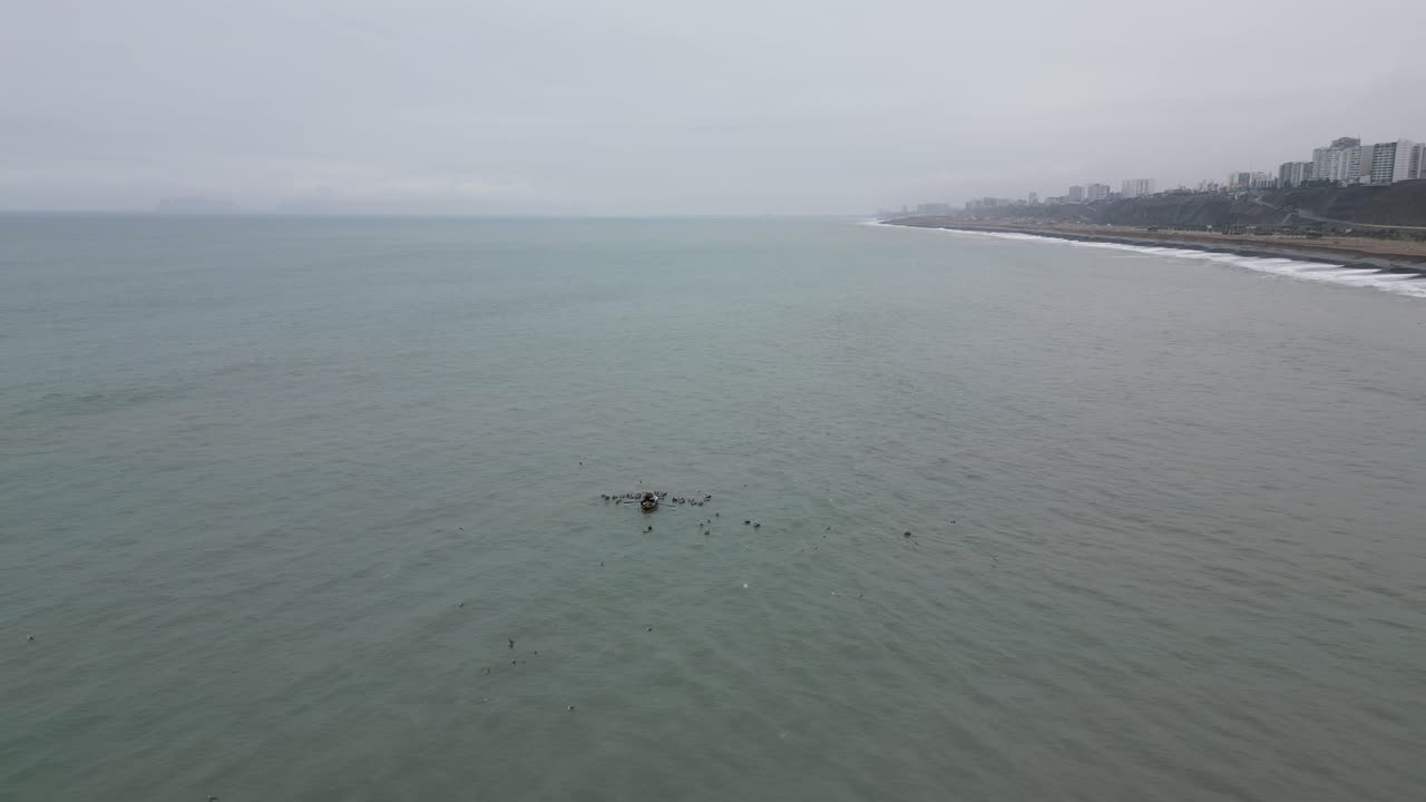 공중 돌리 무인 항공기 앞에서 촬영