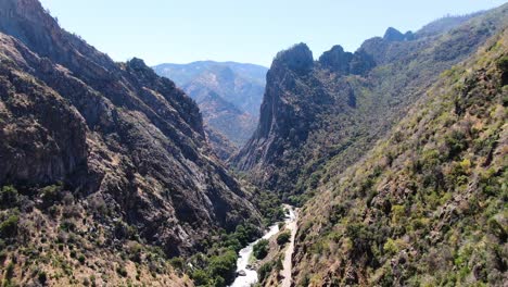 kings canyon national park, aerial shot from top view