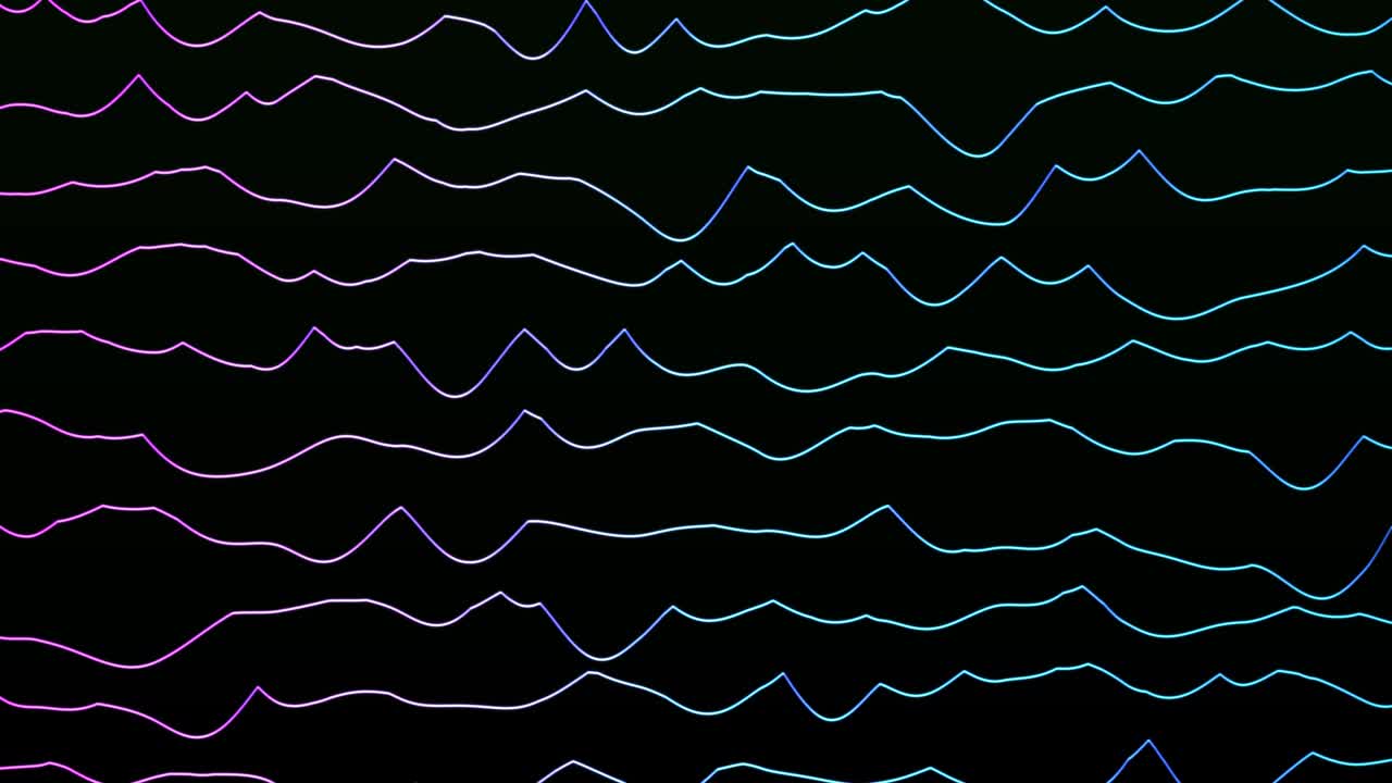 fondo de onda de ruido de gradiente abstracto. fondo de datos grandes de tecnología. movimiento del flujo de datos digitales. onda de datos grandes. onda futurista. fondo cibernético o tecnológico. animación de bucle 4k