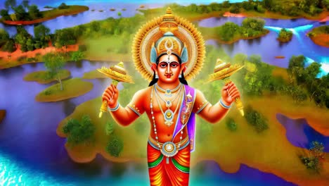 sun god surya - hindu deity image