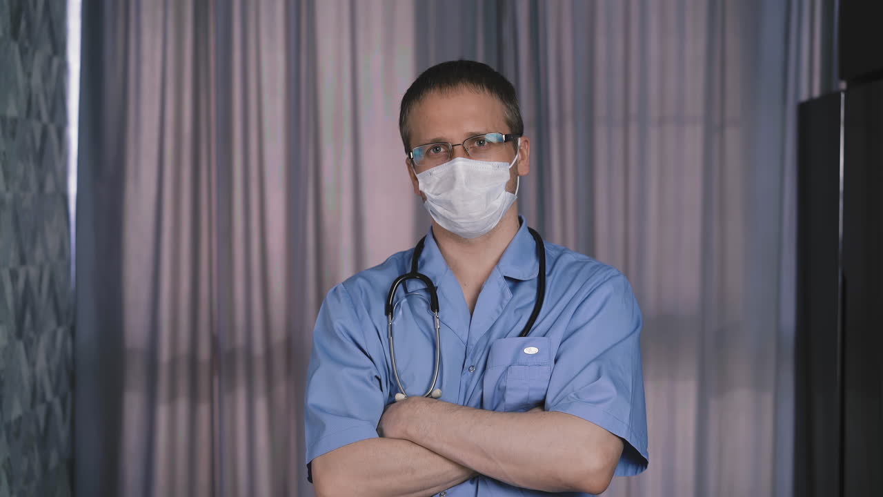 retrato de un joven médico, con un estetoscopio