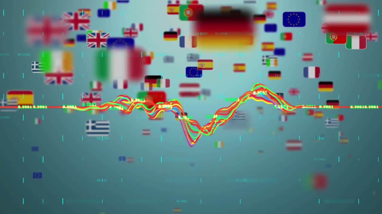 Premium stock video - Animation of digital data processing over ...