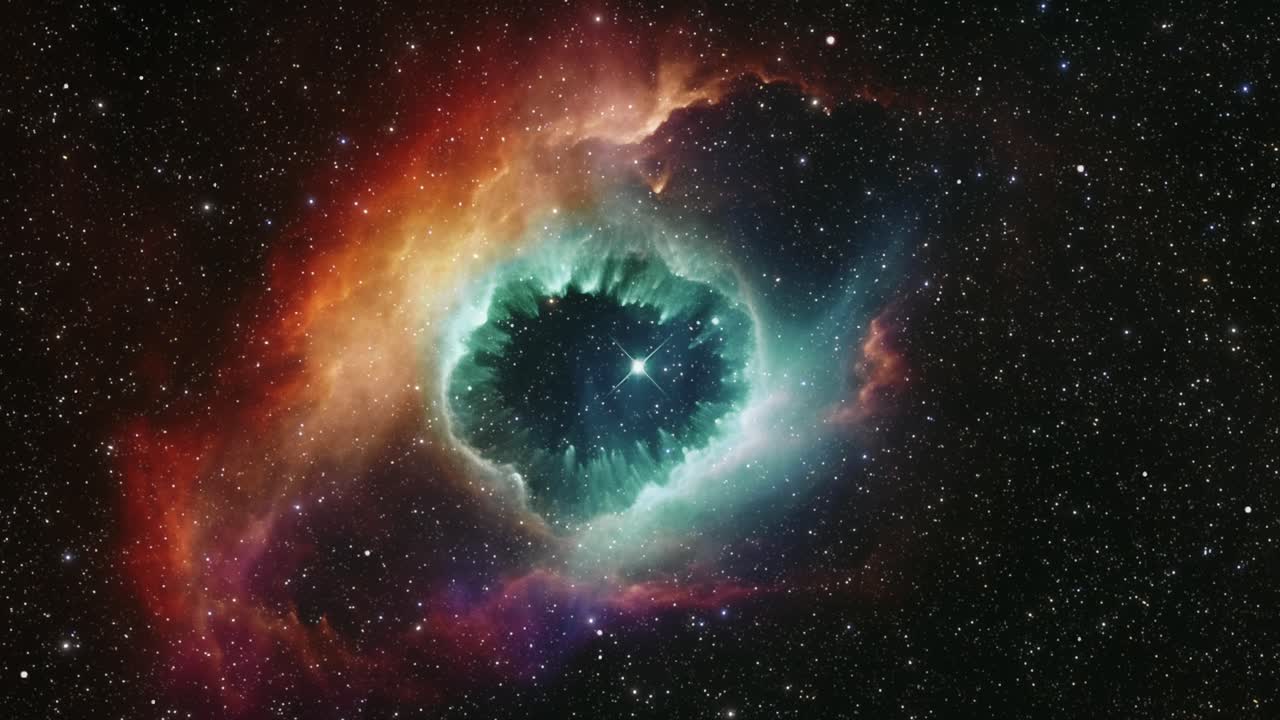 animación de galaxias espaciales y nebulosas