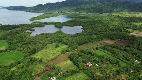 tropical lush nature over agojo in san andres, catanduanes, bicol, philippines