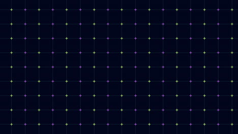 Digital-grid-with-neon-geometric-crosses-in-rows